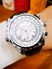 Relógios esportivos masculinos JARAGAR, relógio mecânico automático de luxo de marca de luxo para homens, pulseira de aço inoxidável prateada, relógio de pulso militar