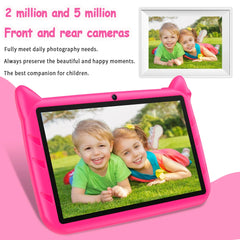Tablet infantil BDF de 7 polegadas com Android 13, 4 GB de RAM, 64 GB de ROM, 1 TB de expansão, Wi-Fi 5G, bateria de 4000 mAh, câmera dupla, presente para crianças, software para crianças